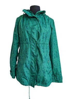 ORB Paisley Print Hooded Rain Jacket | Medium